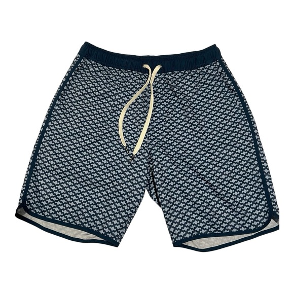 Fair‎ Harbor Swim Trunks Shorts Men's Medium Blue The Anchor Lined 8" Stretch - Picture 1 of 12